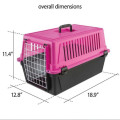 caja de jaula de viaje de color rosa gato mascota cajón portátil caja de cachorro de perro pequeño de 19 pulgadas